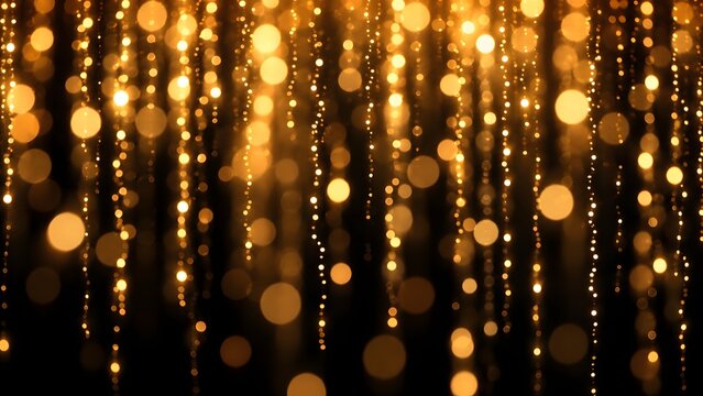 A stunning christmas bokeh background with warm golden lights and a festive atmosphere