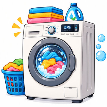 Washing machine with loundry