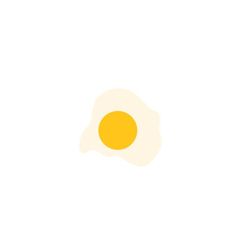 Fried egg sunny side up vector illustration