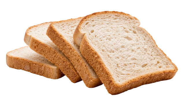 Three slices of toasted wheat bread arranged in a row
