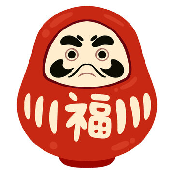 Traditional Japanese red Daruma doll