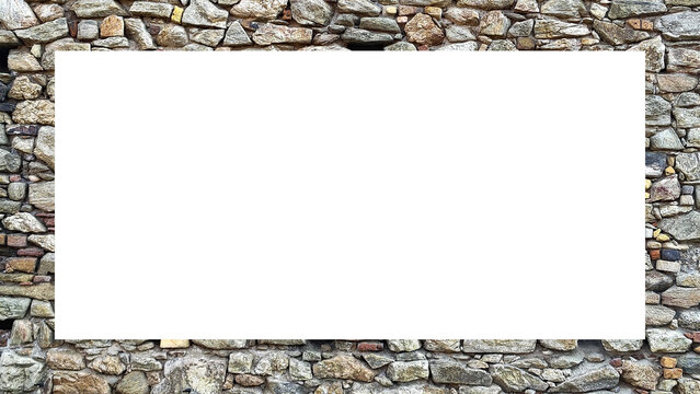 Blank background with stone borders