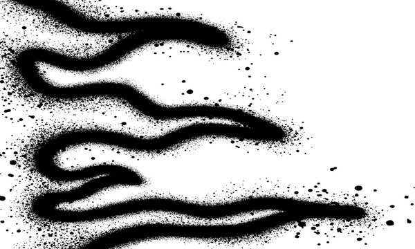 Flame graffiti created with spray paint, isolated on a white background in a side profile design style.