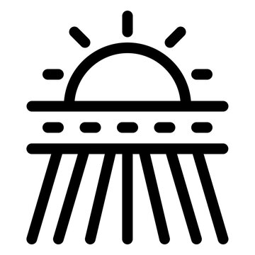 Farm Field Agriculture Crop Plantation Line Icon