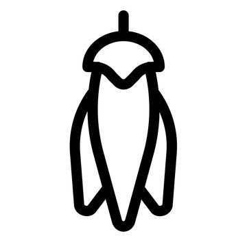 Chili Pepper Hot Spicy Vegetable Line Icon