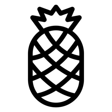 Pineapple Tropical Sweet Fresh Fruit Line Icon