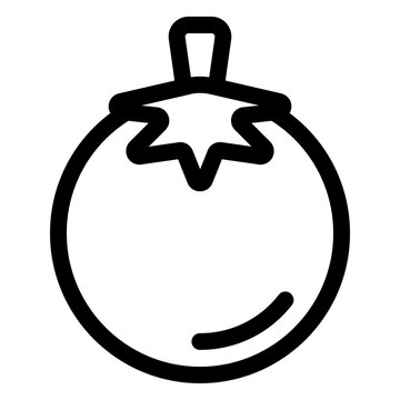 Tomato Fresh Red Organic Vegetable Line Icon
