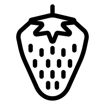 Strawberry Fresh Sweet Red Berry Line Icon