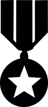 Hari Pahlawan Indonesian national heroes day medal symbol in flat black graphic style for veteran tribute