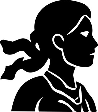 Hari Pahlawan Indonesian national hero silhouette profile illustration with bold black ink style and patriotic spirit