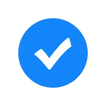 Blue checkmark icon with white tick symbol