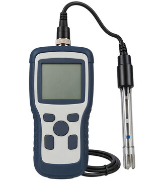 Portable digital water quality meter with probe and blank display device