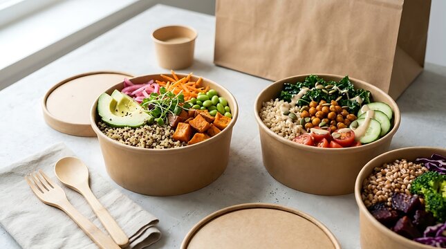 Fresh Healthy Bowl of Rice with Seasoned Vegetables and Spices