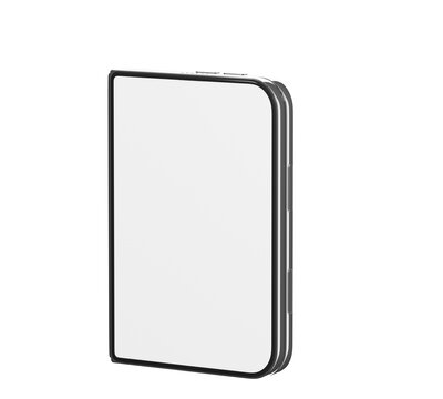 Modern Smartphone in Clear Protective Case with White Screen
