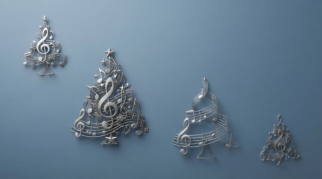 Intricate silver castle structures against a calming blue gradient background