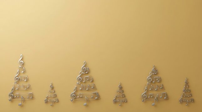 Golden abstract towers rising from a warm toned textured background