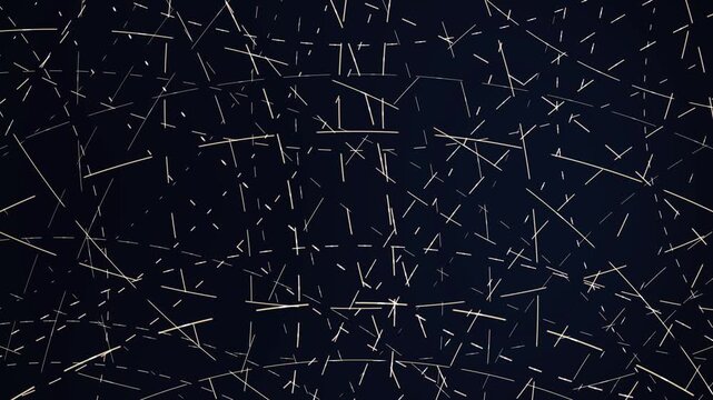 Abstract golden lines shifting across a dark navy background