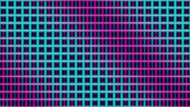 Neon cyan and magenta glowing grid pattern