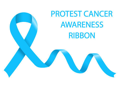 Cancer awareness ribbon icon with support and solidarity symbolism. Prostate cancer awareness signage for health campaigns, patient support and fundraising initiatives.