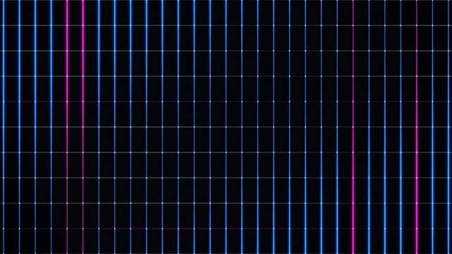 Neon grid lines create an abstract digital background