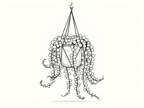 Elegant geometric octopus hanging lamp with transparent shade