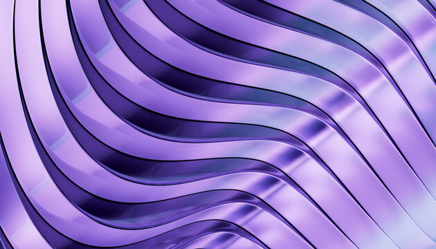 Sculpted lavender 3D flowing fins for premium beauty and skincare branding