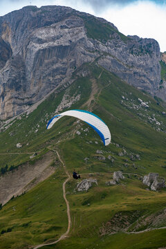 paragliding in the mountains