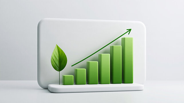 Minimal digital progress gauge with improving green indicator
