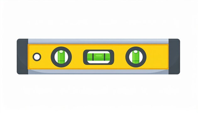 Compact spirit level isolated on white background