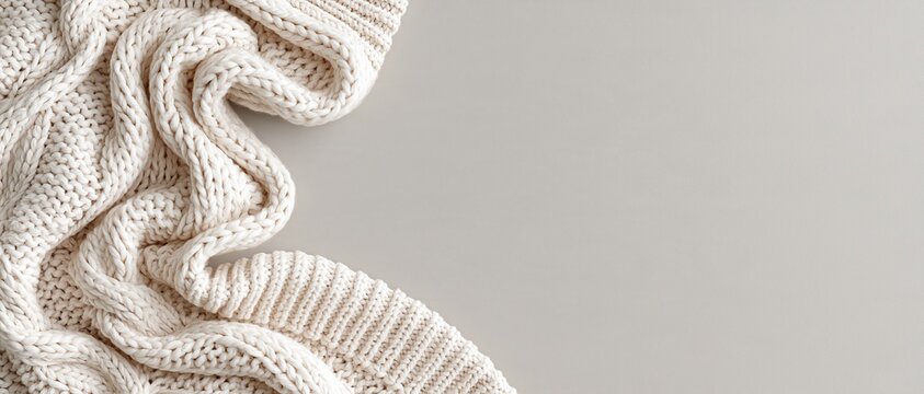 Cozy Knitted Beige Hat with Cable Pattern