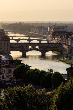 Sunset at Florence, Italy, Seen From Michangelo Point