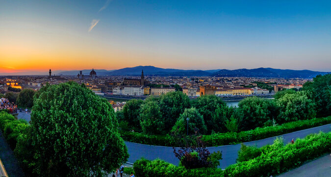 Sunset at Florence, Italy, Seen From Michangelo Point