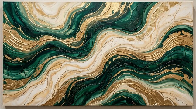 Green gold abstract