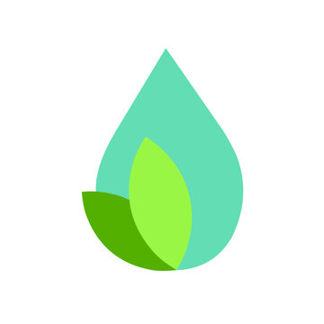mint aqua drop leaf logo biofuel eco clean energy industry