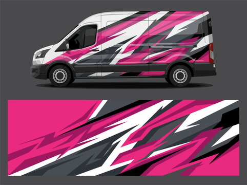 colorful abstract van design illustration