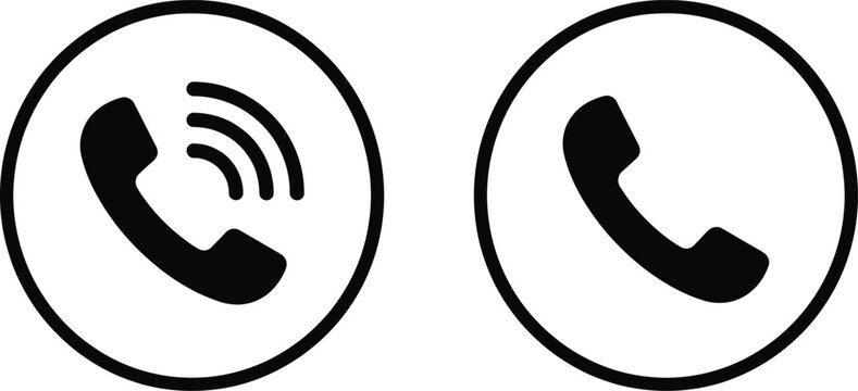 Telephone call communication buttons for contact or customer service interfaces