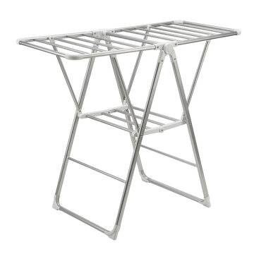 Foldable metal laundry drying rack