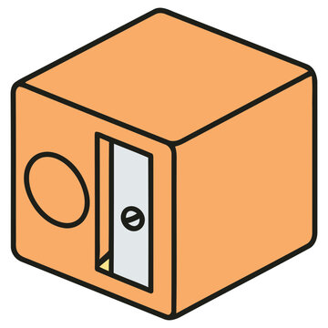 Orange pencil sharpener