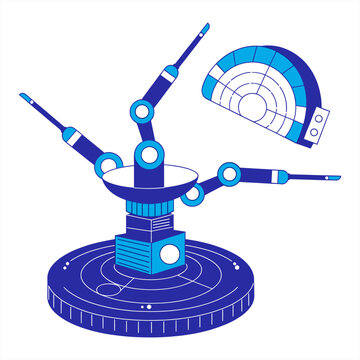 Robotic Surgery System And Advanced Medical Technology Vector Illustration