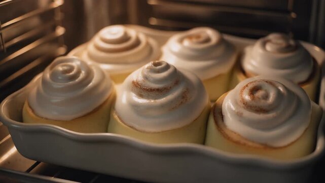 Cinnamon rolls proofing and puffing