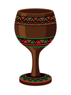 Traditional Kwanzaa Unity Cup African Heritage Celebration Flat Vector Illustration