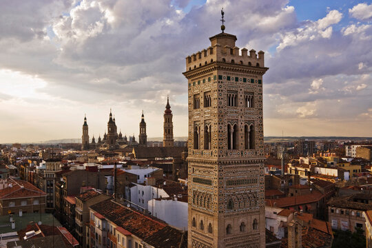 Shrines of the two marys tower Spain cityscape