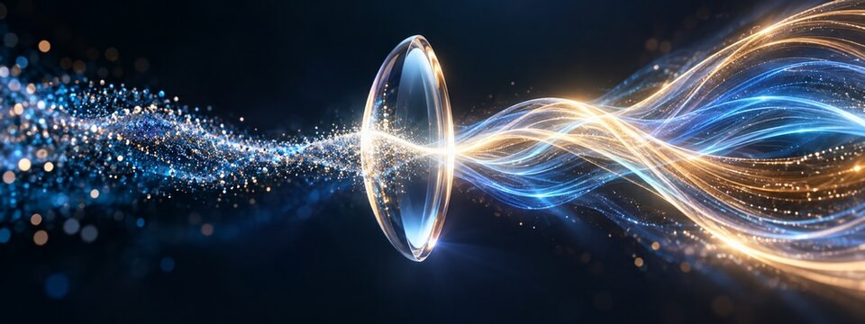 Knowledge river transforming data into creative light