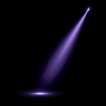 Purple Diagonal Spotlight with Glowing Floor