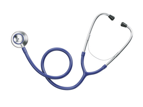 Medical stethoscope isolated on transparent background - 3d illustration