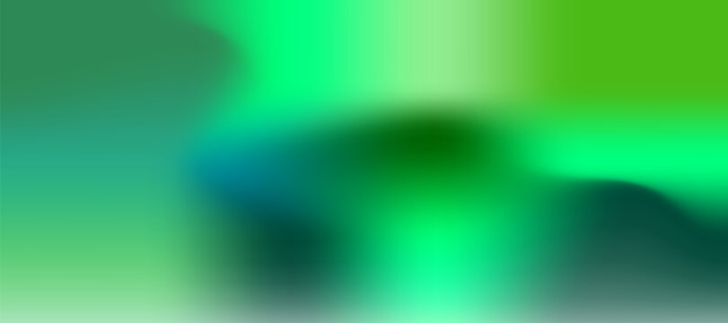 Abstract smooth green and teal gradient background with soft light and vibrant colors