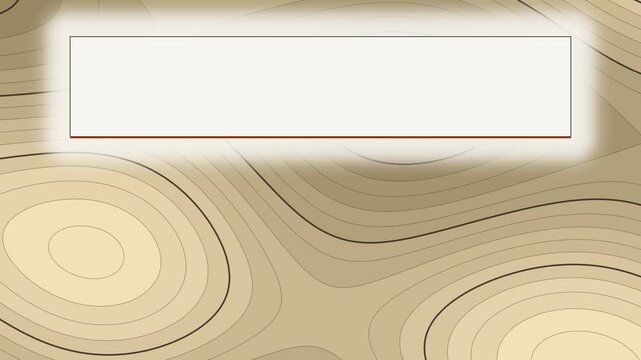 Seamless 4K looping contour animation: contour lines behind panel. Clean vector isolines drifting over a light background in yellow and gold, built as a calm topographic pattern for titles and lower t
