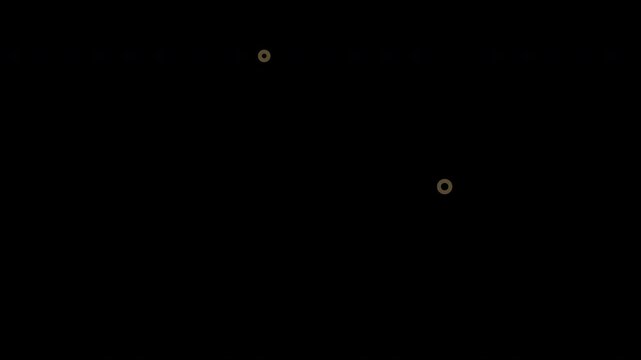 Hand drawn scribbles and circles radiating outward on black background. Seamless loop for festive, celebration, and holiday overlay content.