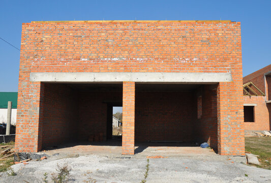 Garage construction for two cars outdoors