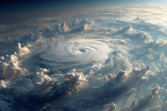 A captivating satellite view of Hurricane Milton as it approaches the Gulf Coast, revealing the swirling forces of nature over the southeastern United States